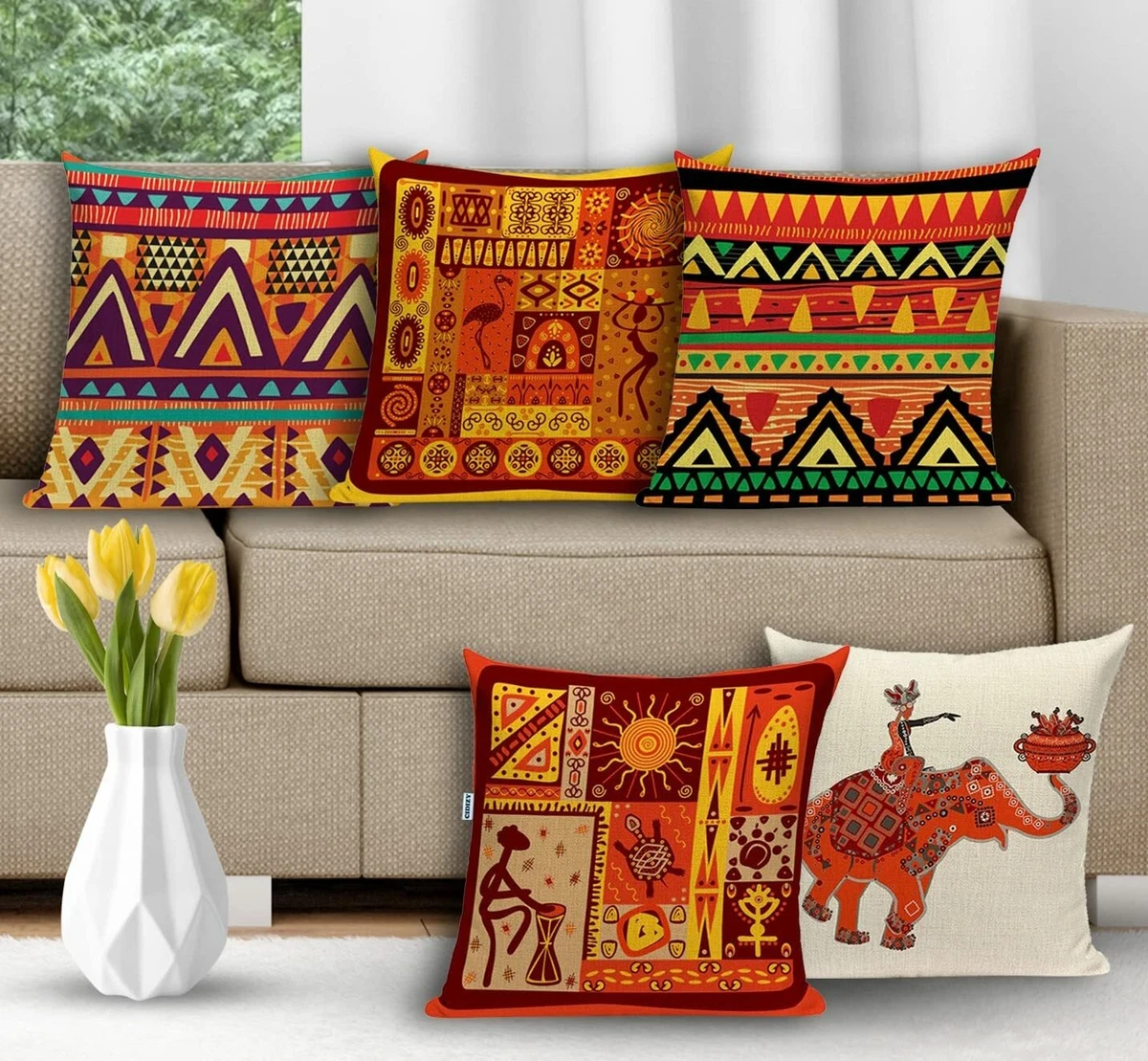 Cushion covers 16x16 set of 5 cheap