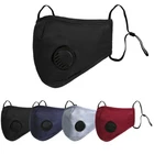 Cotton Cloth Face Mask Adjustable Washable Reusable Breathable with Valve+Filter