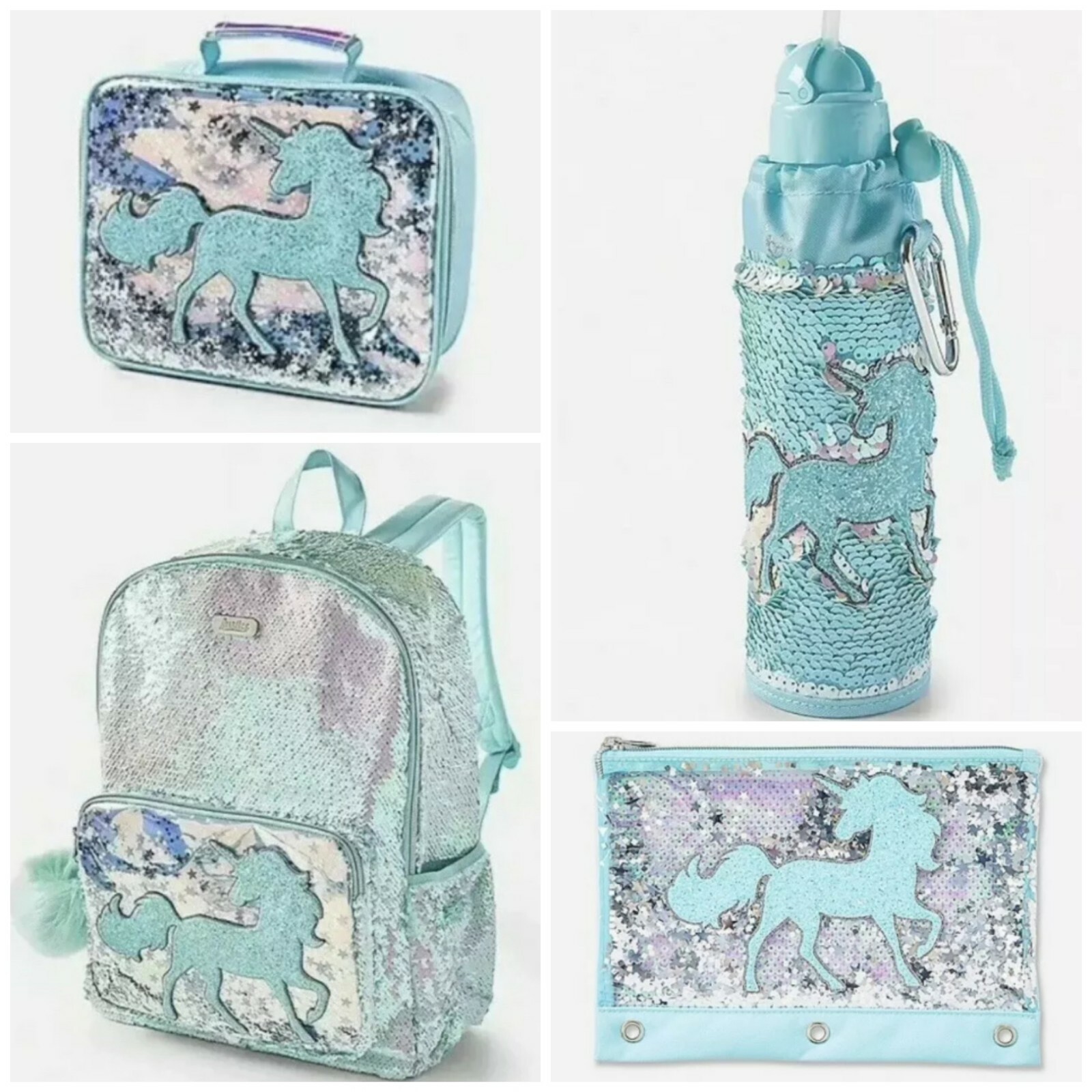 justice unicorn backpack set
