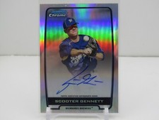 SCOOTER GENNETT 2012 BOWMAN CHROME REFRACTOR AUTOGRAPH AUTO! #157/500!