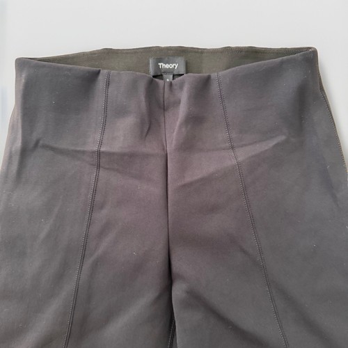 Pantalone leggings elasticizzato Theory nero taglia P XS orlo a spacco business casual - Foto 2 di 6