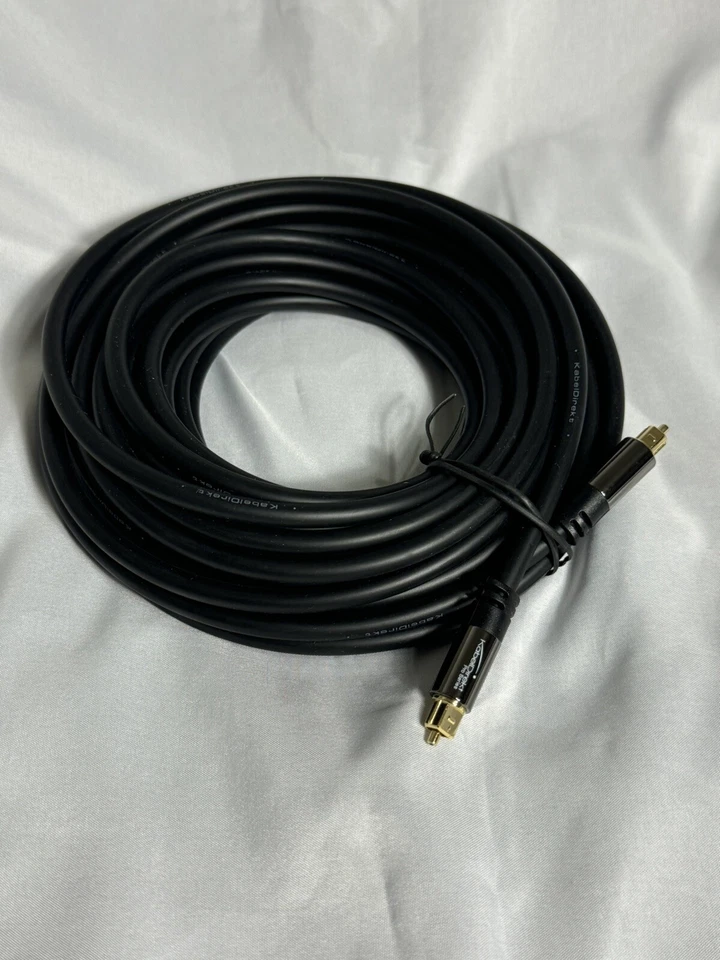 TOSLINK Cable, Optical Audio Cable –50 feet Short Fiber Optic Cable for sound... - Image 3 of 4