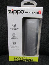 NEW SILVER ZIPPO HEATBANK 6 RECHARGEABLE HAND WARMER POWER BANK 4400MaH FREESHIP
