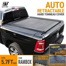 Aluminum AR Auto Retract Tonneau Cover For 2009-2026 RAM 1500 w/Rambox 5.7ft Bed