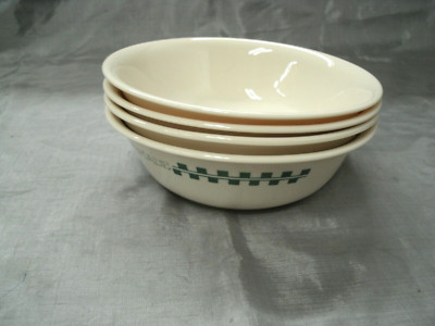Corning Corelle FARM FRESH Set of 4~6-1/4'' Soup Cereal Bowls Checkerboard EC