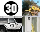 Number 30 Sticker Vinyl Cut Version Via