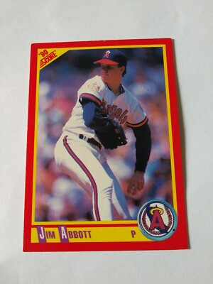 1990 Score #330 JIM ABBOTT California Angels