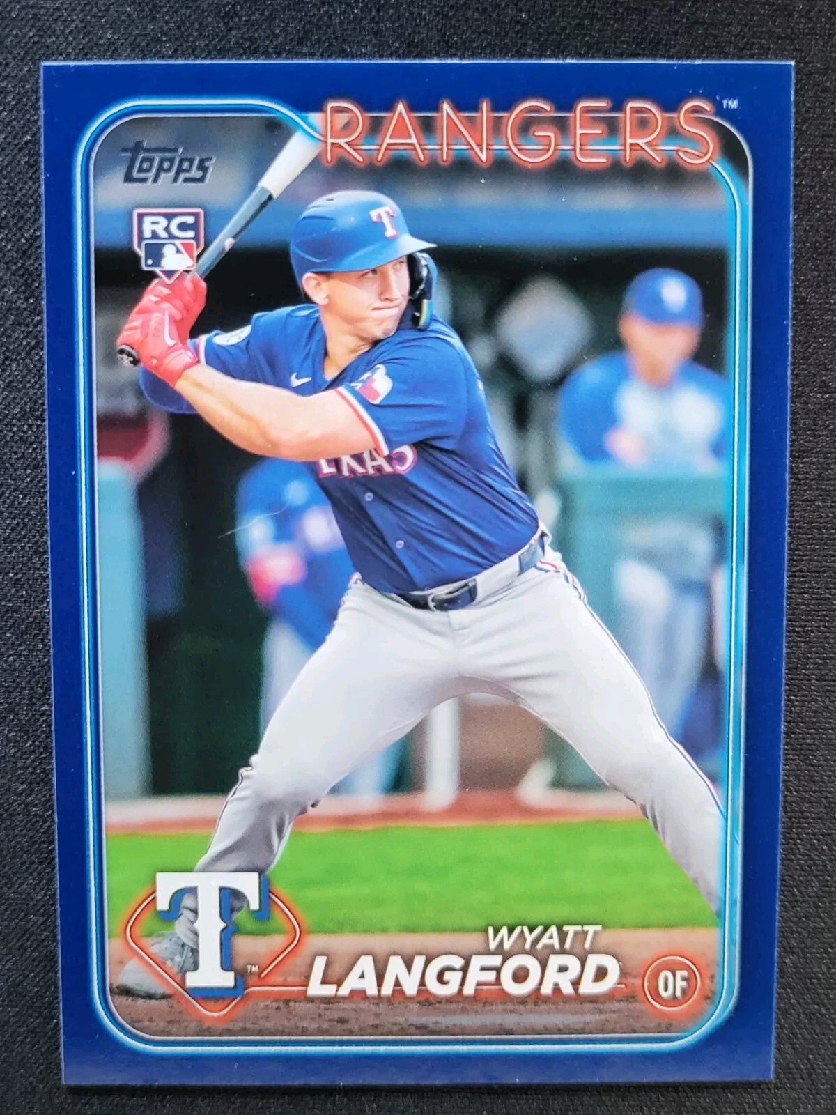 2024 Topps Update Series Wyatt Langford Royal Blue Parallel US151 RC