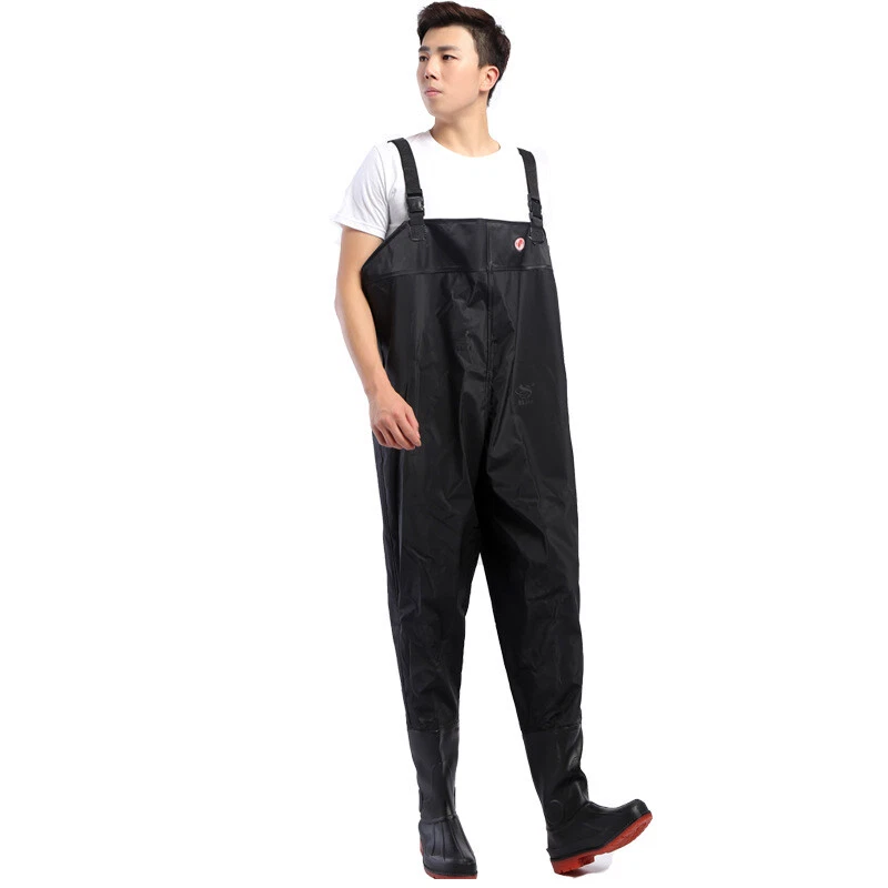 Unisex Chest Wader Men's Women PVC Suspenders Waterproof Pants Outdoor Fishing - Image 4 of 4