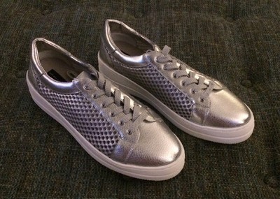 steve madden silver sneakers