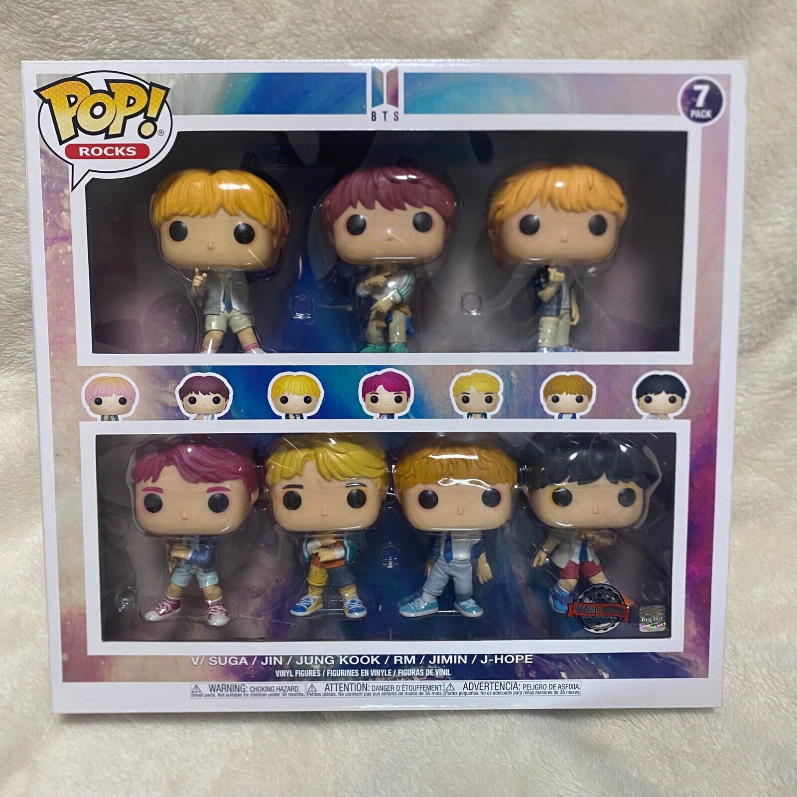 BTS Funko Pop ! 7 Pack Rocks Figure Kpop Musician Group Idol