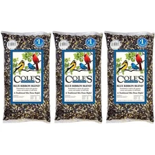 Cole's BR20 Blue Ribbon Blend Wild Bird Seed, 20-Pound Bag, 3 Pack