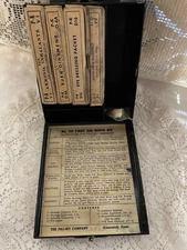 Pac-Kit CO. Greenwitch Conn. NO. 728 1st aid moto kit in square metal tin