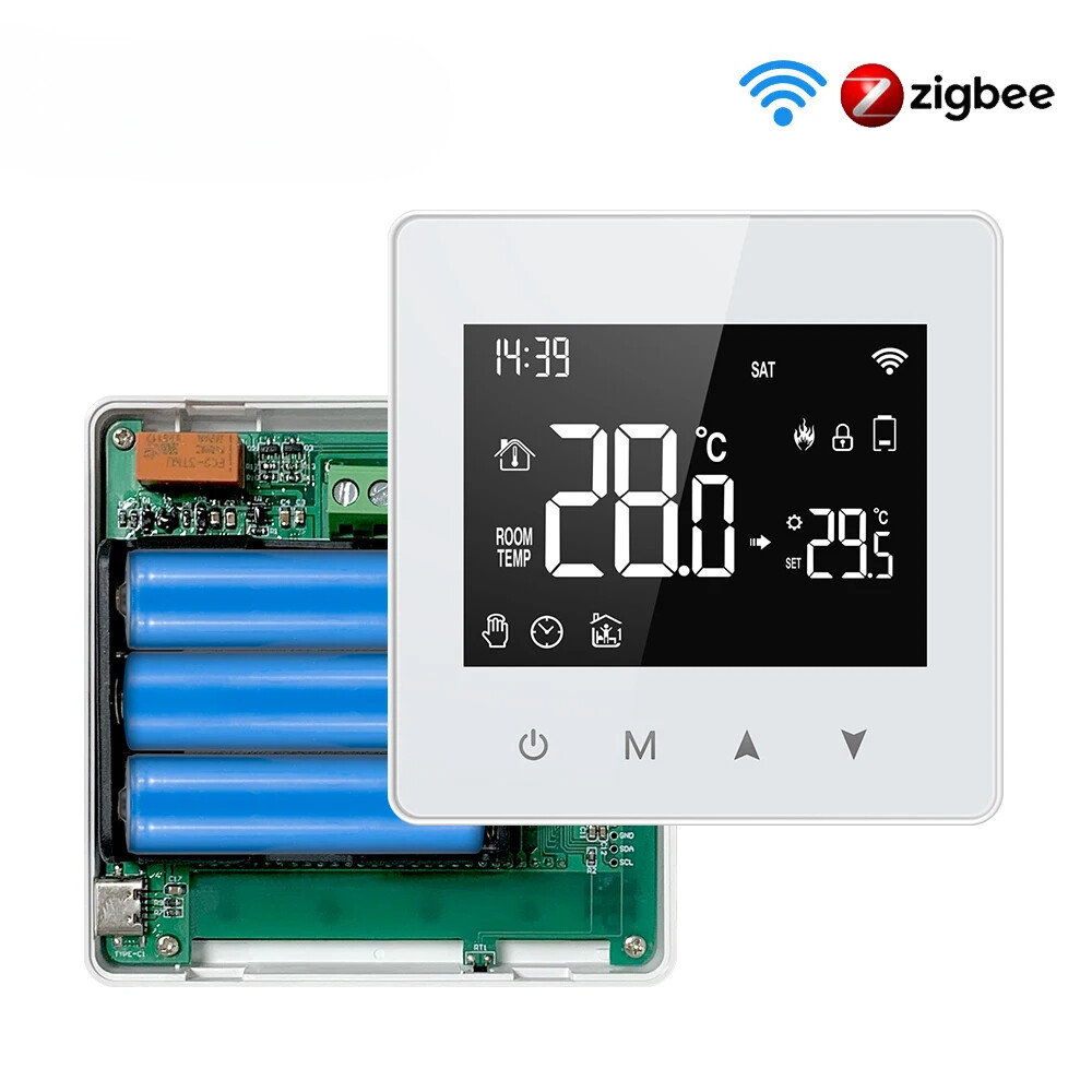 Tuya Smart Thermostat,Low Power Battery Water Gas Boiler Temperature Controller-image
