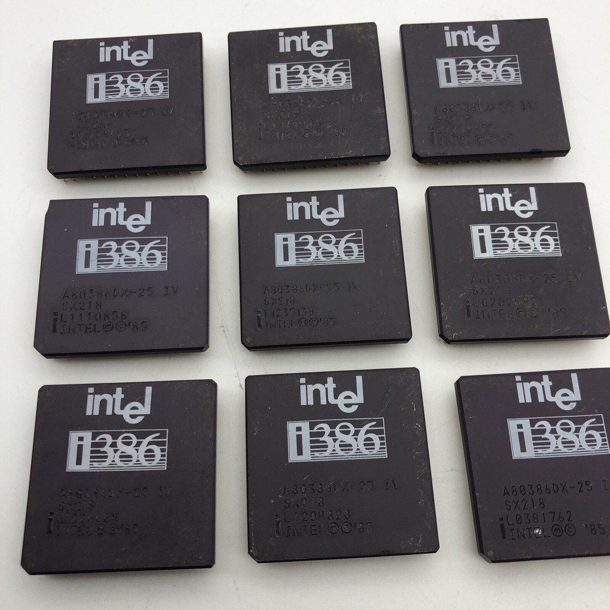 Intel i386 DX CPUセット Intel 386DX-25Mhz Gold Ceramic PGA Processor Chip i386 80386