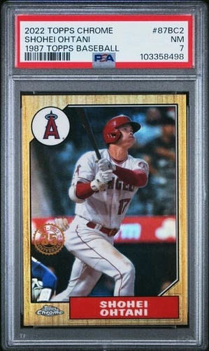 SHOHEI OHTANI 2022 Topps Chrome 1987 TOPPS BASEBALL #87BC2 PSA 7 NM