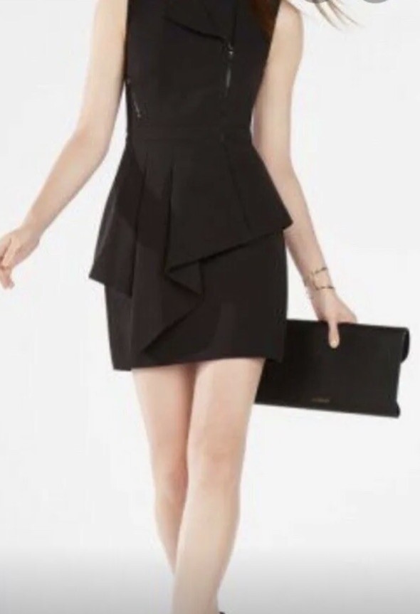 スーツ・フォーマル・ドレス BCBGMAXAZRIA Sleeveless Peplum Dress 2 BCBG Max Azria Women's Long Maxi Dress Size 4 Peplum Solid