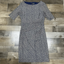 Lauren Ralph Lauren Women’s Size 8 Botanical Print Jersey Sheath Dress Navy Blue