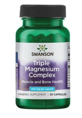 Triple Magnesiumm Komplex Kapseln 400mg 30/100/300 Swanson Muskel & Knochen Gesundheit
