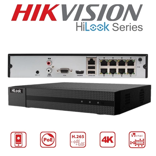HILOOK 8MP COLORVU POE CCTV SYSTEM 4K IP CAMERA 2 WAY AUDIO OUTDOOR NVR KIT UK - Picture 19 of 24
