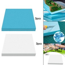 3x Foam Slab Sheets Modelling Foam Plate Handmade DIY Cuttable Diorama Base for