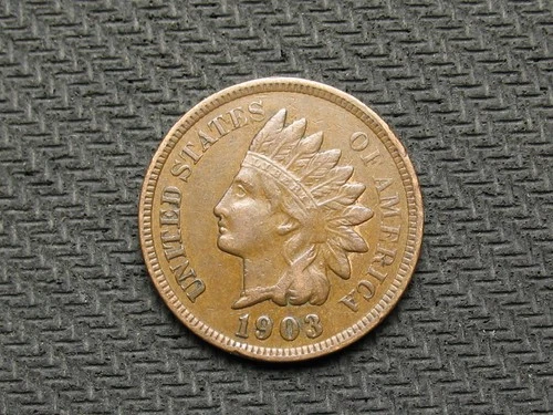 🔥OLD COIN SALE XF 1903 INDIAN HEAD CENT PENNY FULL LIBERTY 🔥LOT 341us