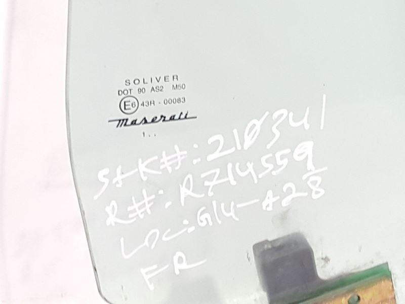 Front Right Door Glass OEM 2002 Maserati Spyder CC