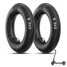 8 1/2 x 2 Scooter Inner Tube with Silver 90  Valve, Pressure-Resistant Elec