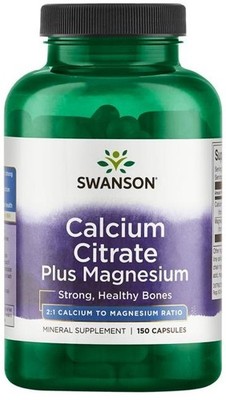 Swanson Calcium Citrate Plus Magnesium - 150 caps (223,75 EUR/kg)