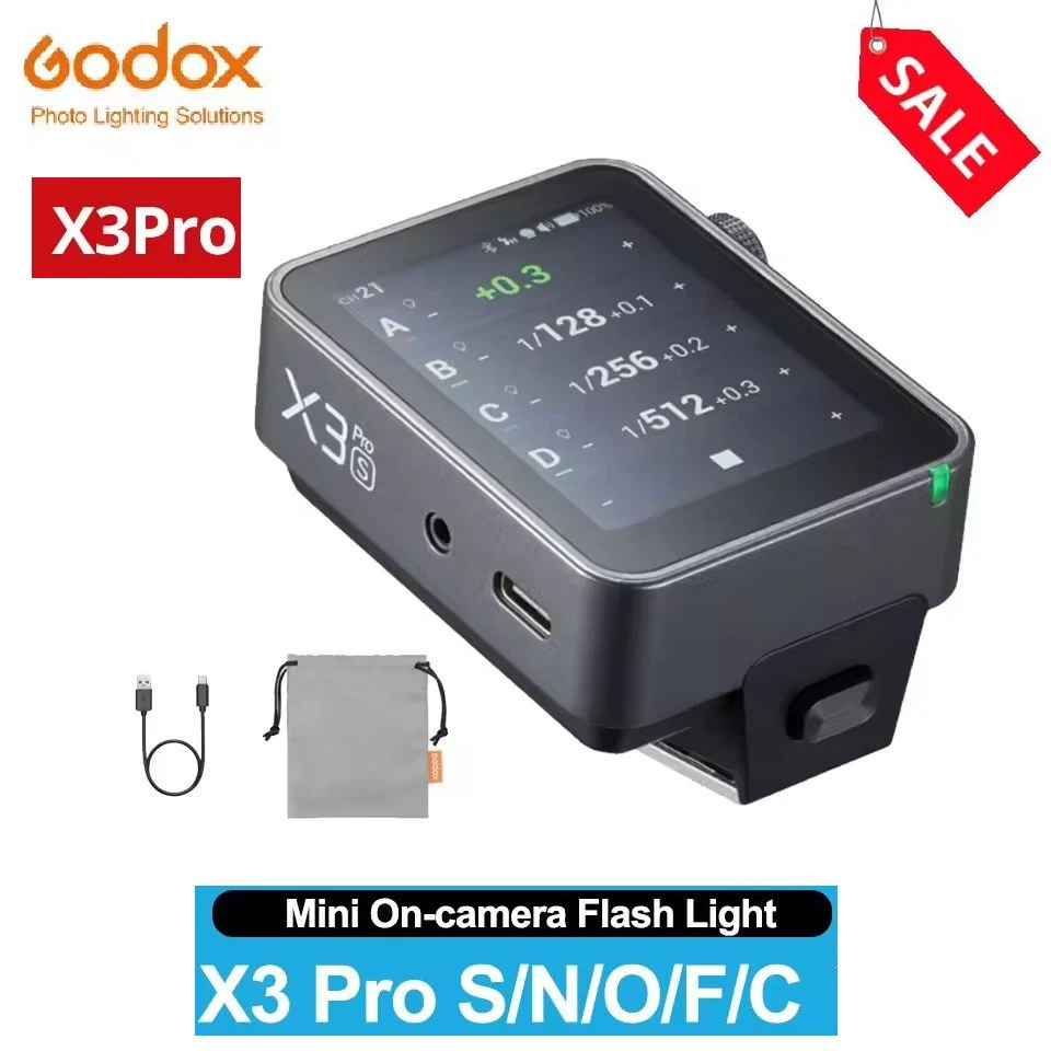 Transmisor de pantalla táctil disparador de flash inalámbrico X3pro 2,4 pulgadas TTL HSS 2,4G-doxo Foto 3 de 4