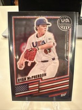 2026 Panini Prizm Stars & Stripes USA Baseball Ryan McPherson Black Disco 1/1
