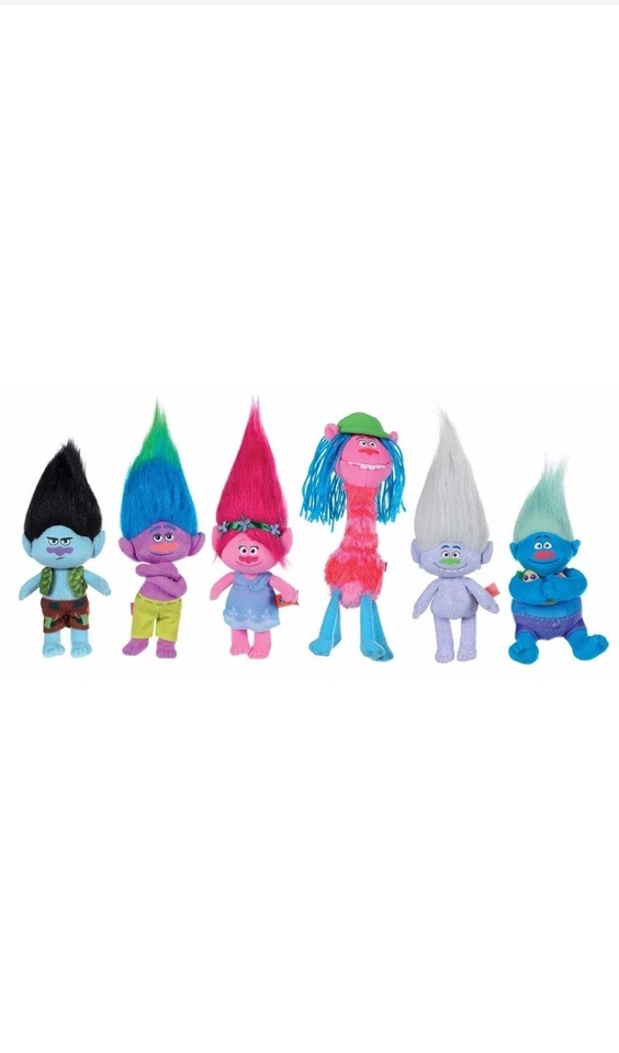 Dreamwroks Trolls plush 18cm/7" Poppy,Guy Diamond,Biggie,Branch,Creek,Copper New - Image 3 of 4