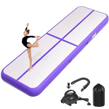 Inflatable Gymnastics Air Tumbling Track Mat Purple 10ft, Air Tumble Track Ma...