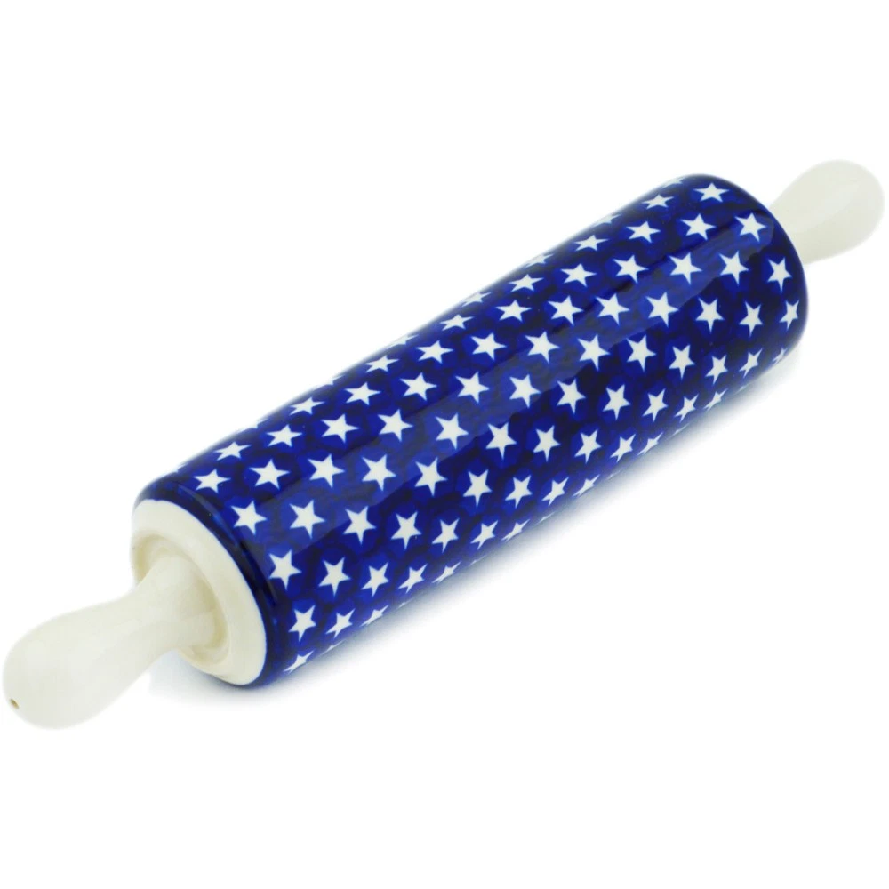 Polish Pottery Rolling Pin 13" America The Beautiful
