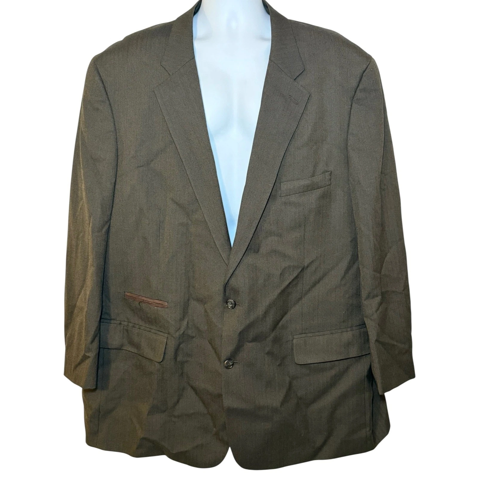 Oak Hill Blazer Sport Coat Herringbone Two Button Brown Career Men's 54L
Opens in a new window or ta