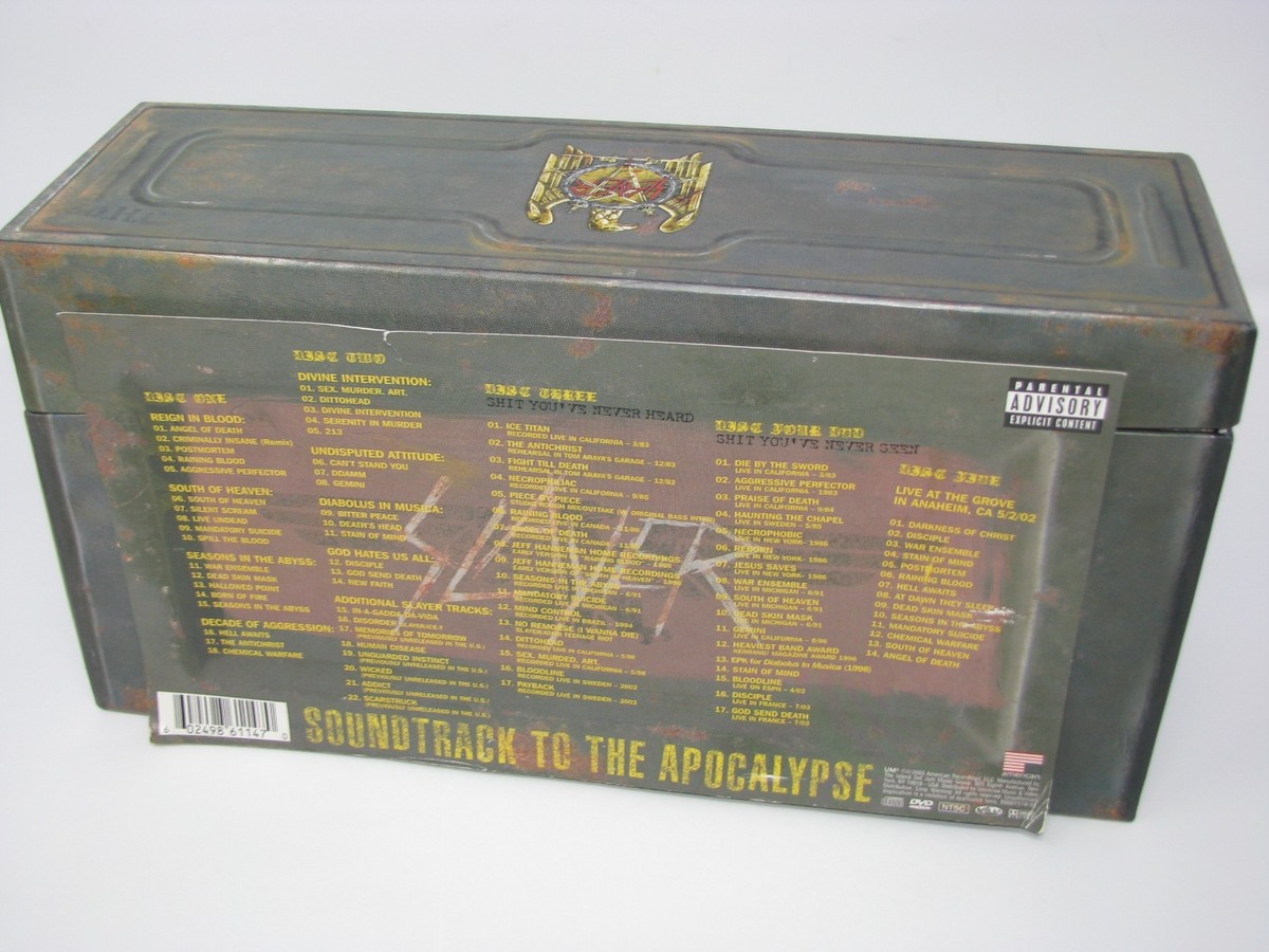 Vintage Slayer “Soundtrack To the Apocalypse” Bullet Box Set 5xCD