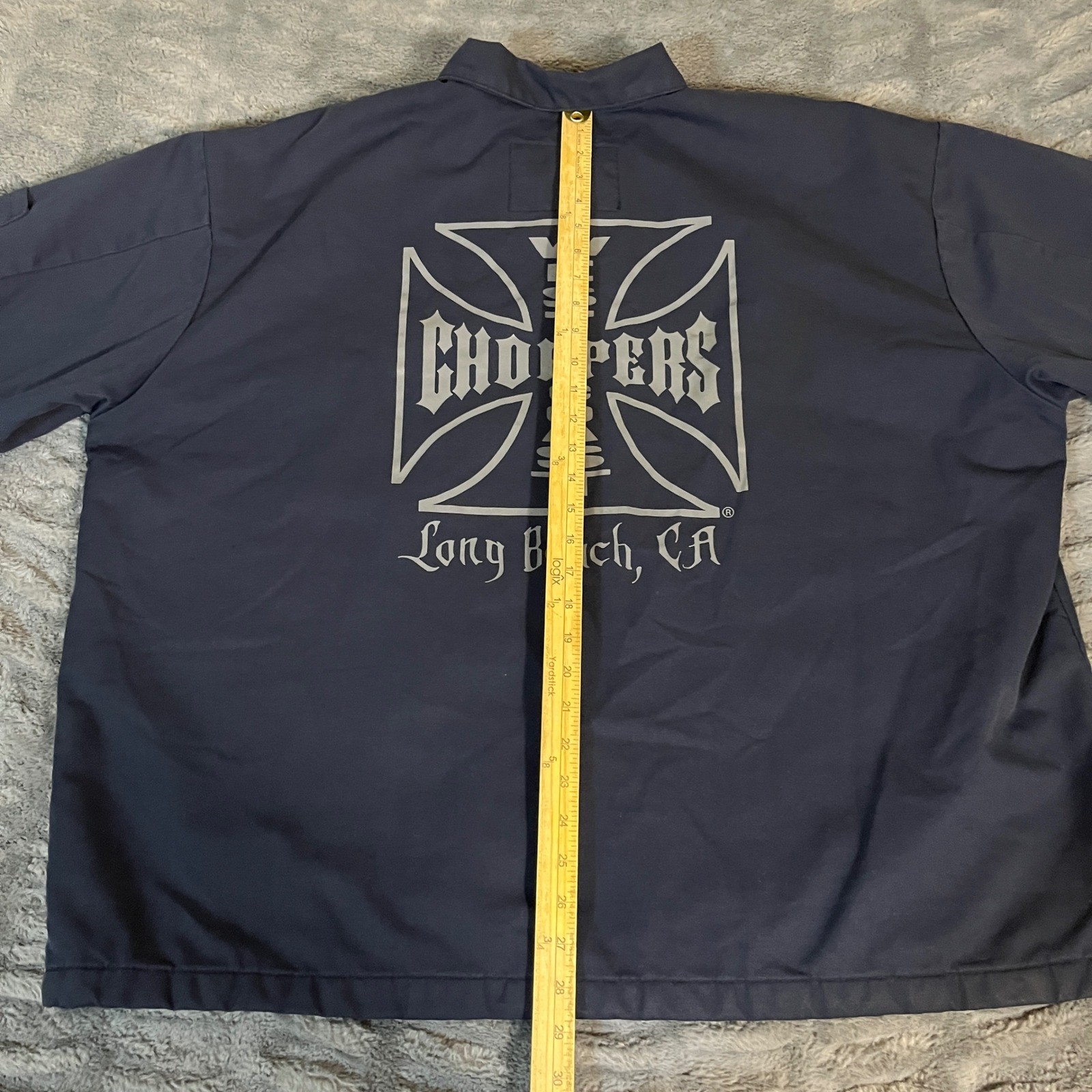 Jesse James Work Wear West Coast Choppers Jacket Blue 2XL Insulated Workwear