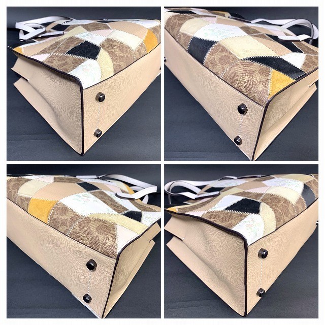 beautiful  Rare model COACH patchwork leather tot… - image 7