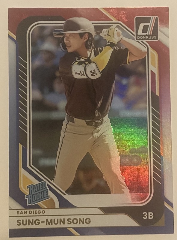 Sung-Mun Song 2026 Panini  Donruss Rated Rookie # 15 (Red&Blue)
