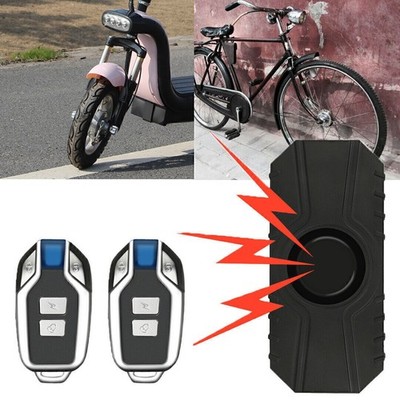 113dB Aufladen Motorrad Fahrrad Alarmanlage Anti-Theft Erschütterungs Fernbedien