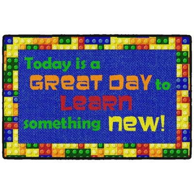 Flagship Carpets Childrens Multicolor Welcome Mat for Classroom or Kids Home ...
