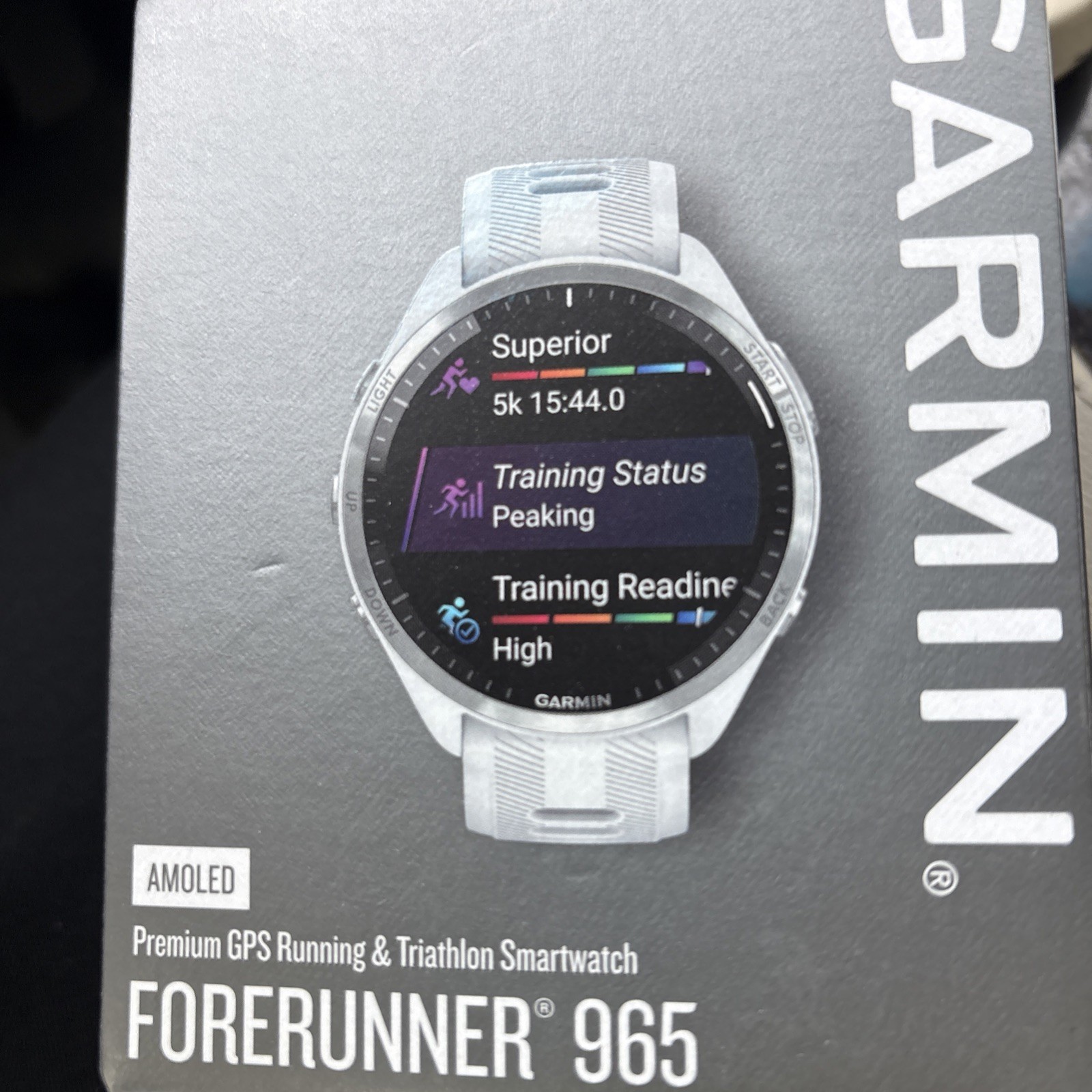 Garmin Forerunner 965 GPS Running Smartwatch  AMOLED Display Excellent Condition