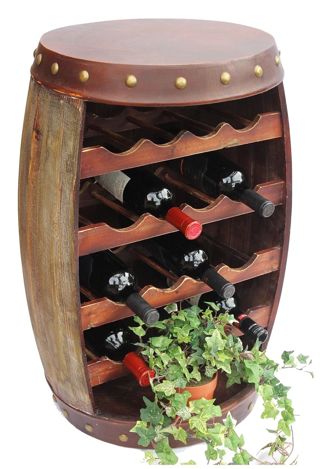 Weinregal Holz Fass Weinfass 1546 70cm Flaschenständer Regal Flaschenregal Antik - Bild 2 von 4