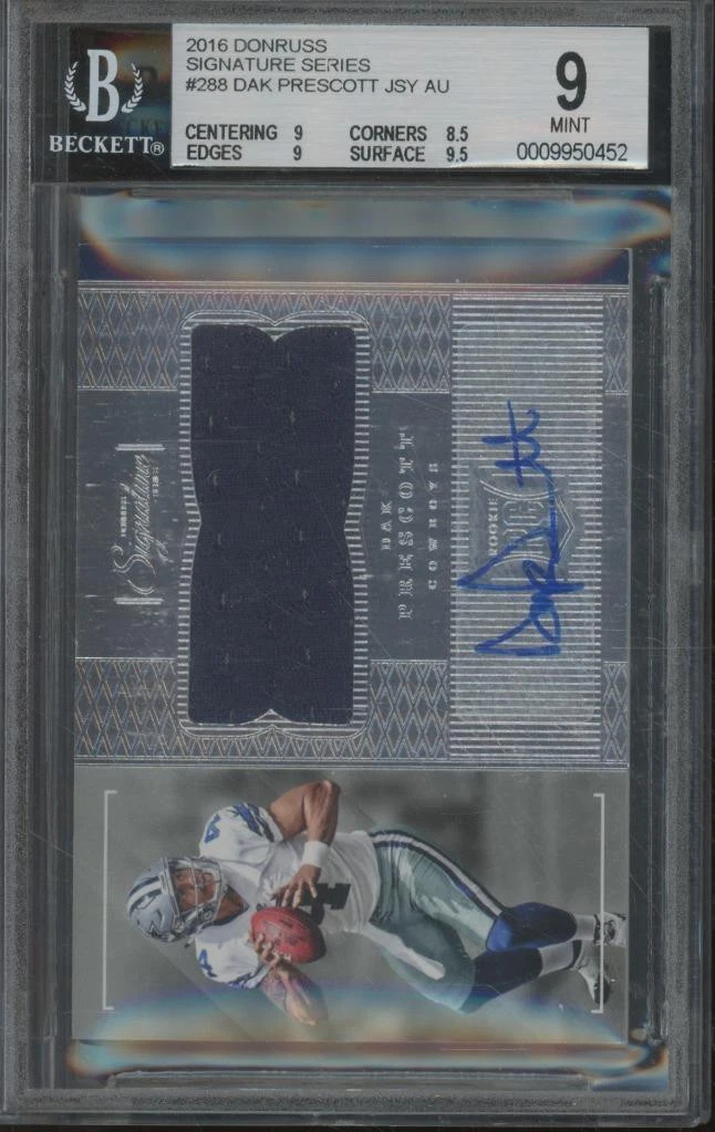 Dak Prescott Panini Donruss Signature Series #288 Jersey Signature