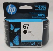HP 67 Black Ink Cartridge Genuine Original Exp 10/2022 New Sealed