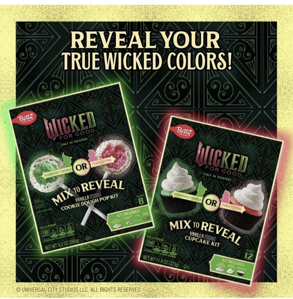 Kit de cambio de color Betty Crocker Wicked Cupcake y mezcla de pastel pop con espolvoreos Foto 4 de 4