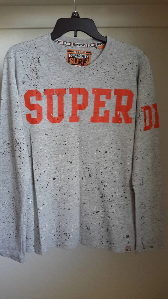 Top manga larga SUPERDRY California SURF Team talla XL gris moteado usado en excelente estado Foto 2 de 4