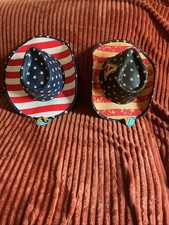Set of 3 Hats Summer Wear Unisex New with Tags Made In China, American Flag,,