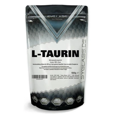 SYGLABS NUTRITION SygLabs Taurin Pulver - 1000g L-Taurin Aminosäuren 100% rein