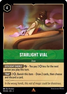 x1 Starlight Vial - 99/204 - Rare - Cold Foil Lorcana DLC03 Into the Inklands M/